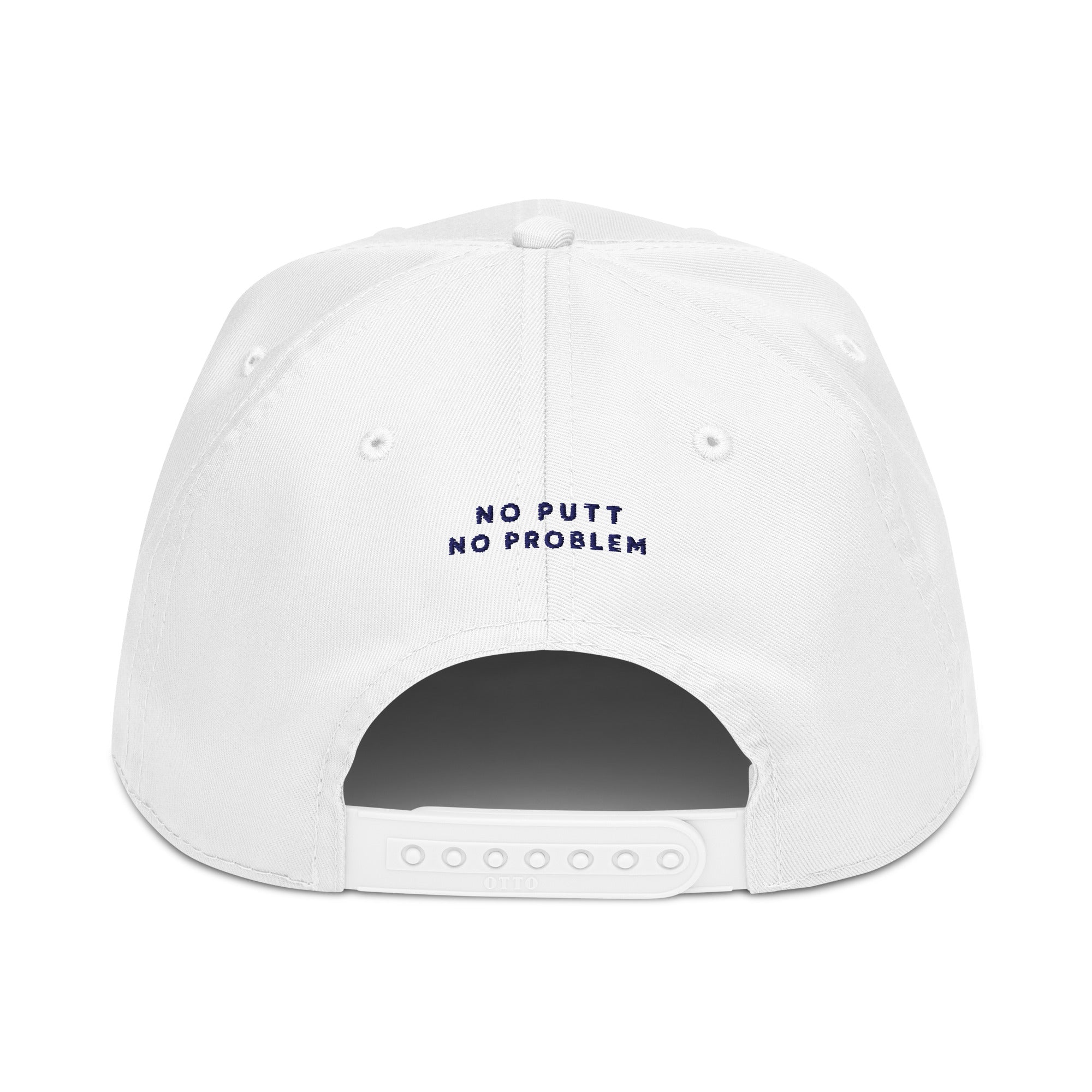 The Gimmie golf hat No Putt No Problem back embroidery