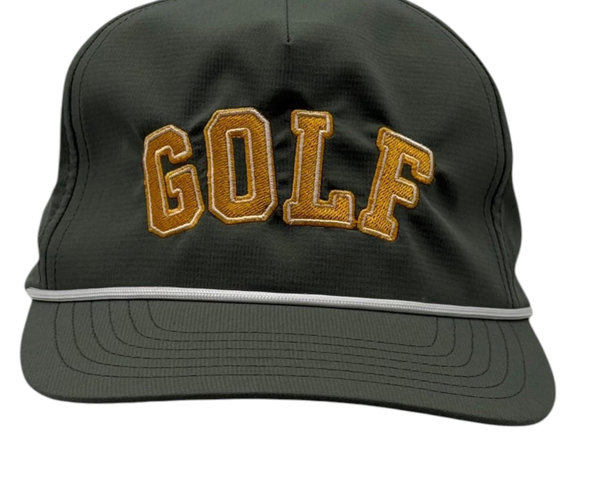 Golf Script moss golf hat angled view
