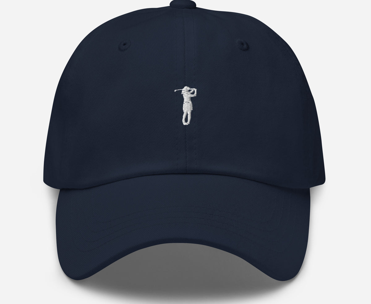 Girl Golfer navy golf hat straight-on view