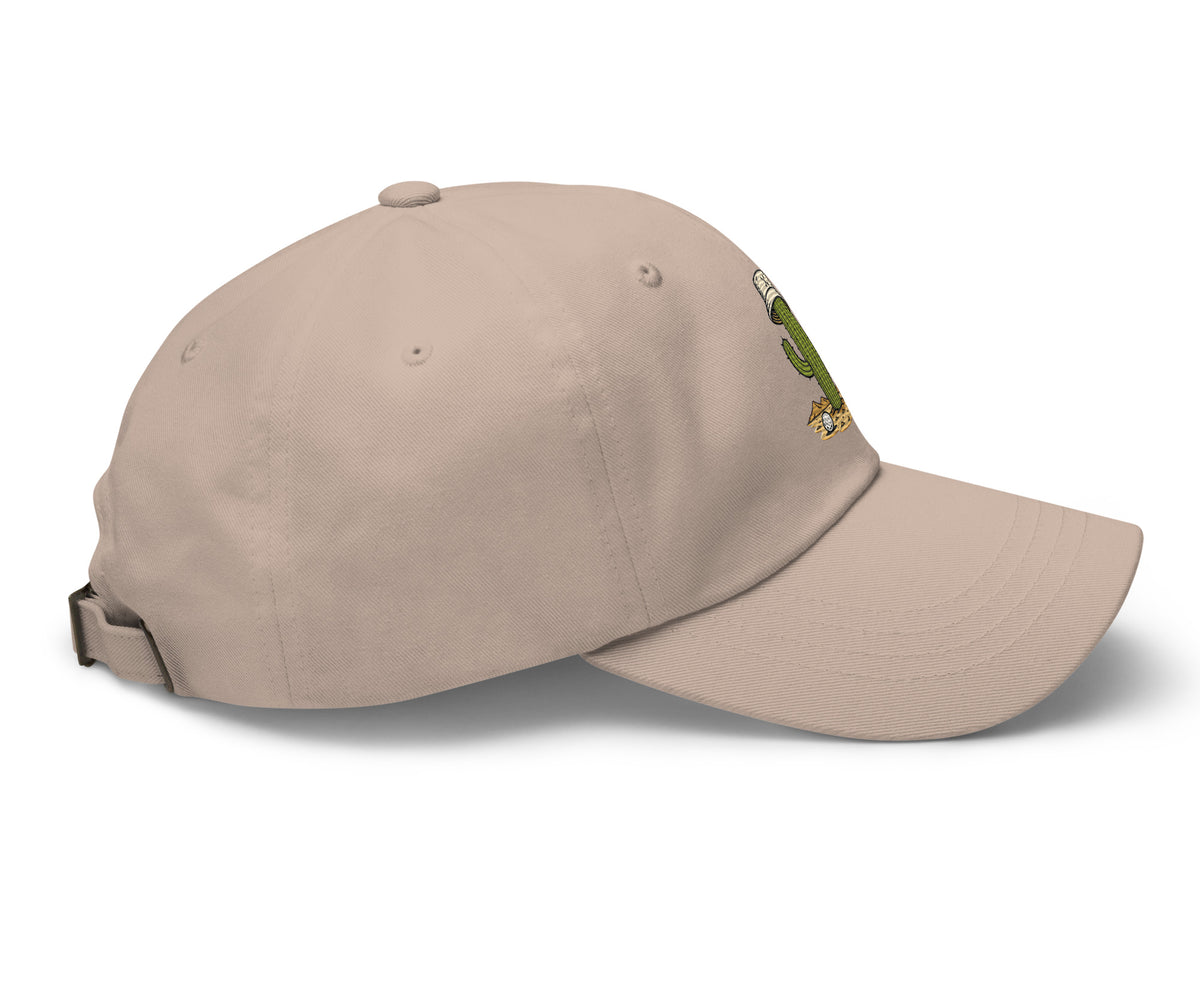 Golf Cactus stone dad hat, right side