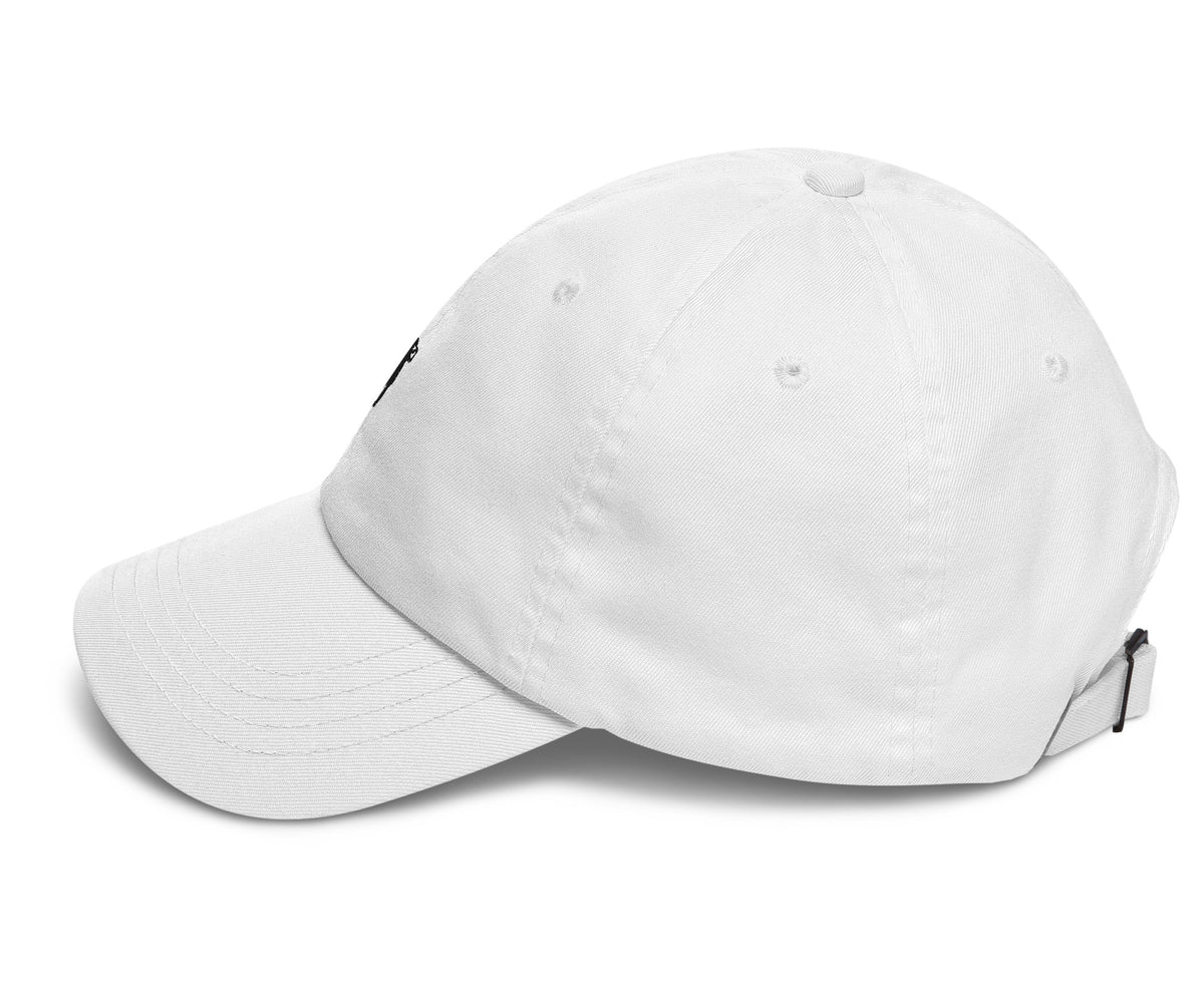 Her Golfer white golf hat left-side view