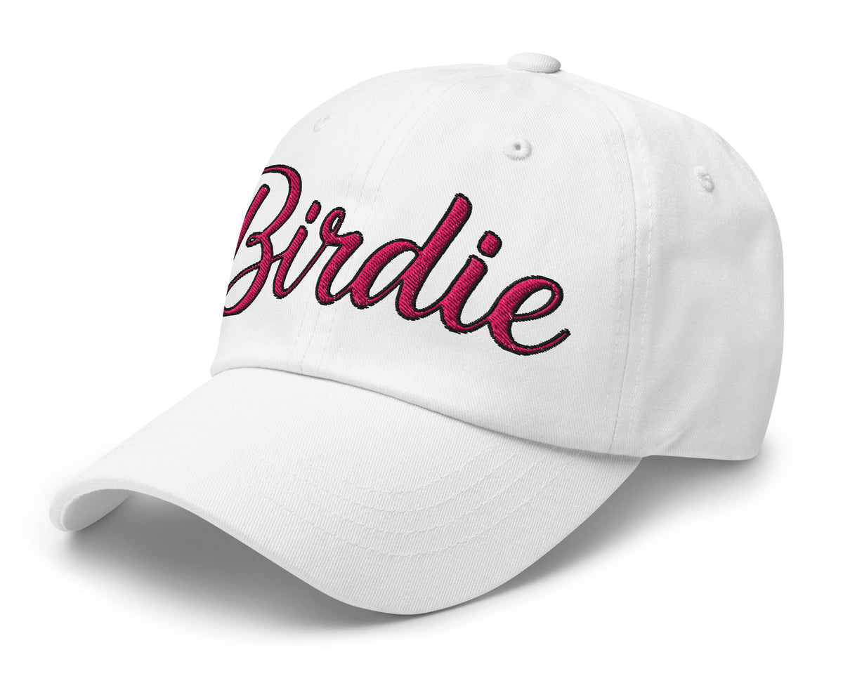 Birdie Script white women’s hat left-front angle