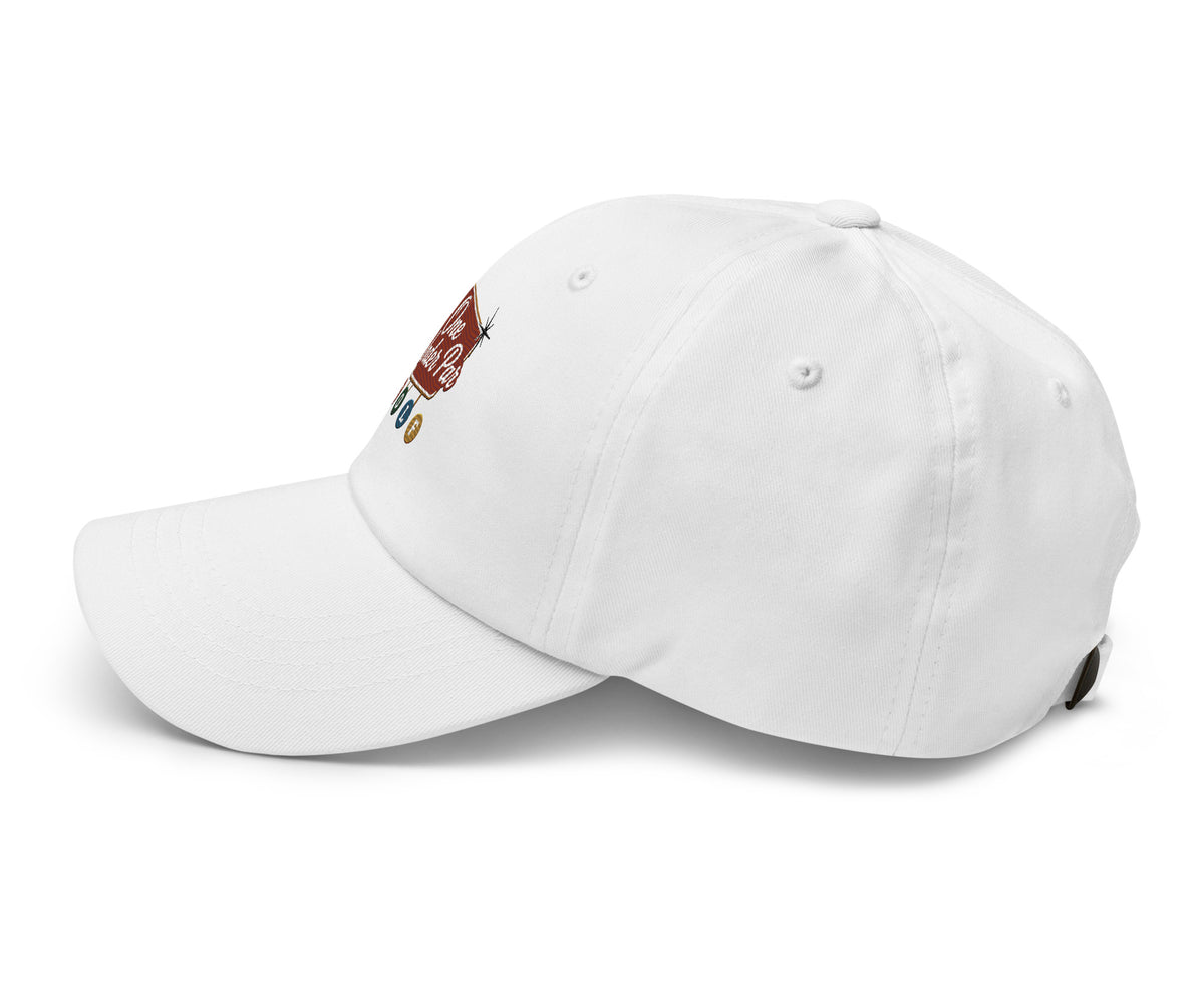 Vegas Style white golf hat left-side view