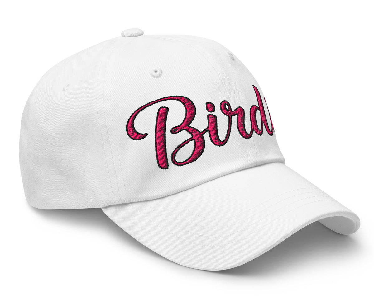 Birdie Script white women’s hat right-front angle
