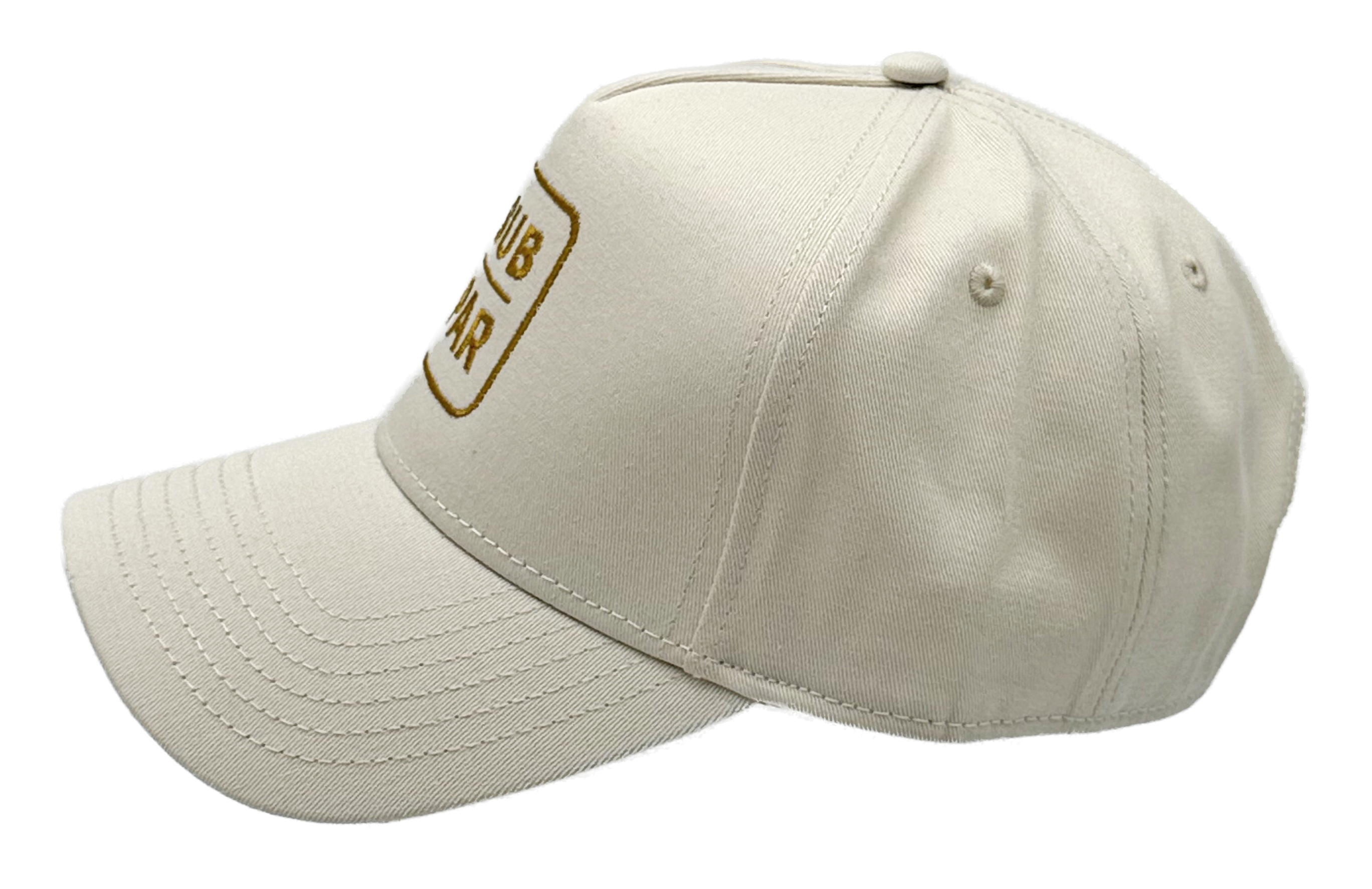 Sub Par ecru golf hat side angle