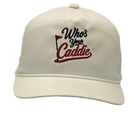 Who’s Your Caddie ivory performance rope hat front view