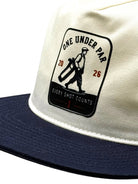 Every Shot Counts natural and midnight golf hat front view