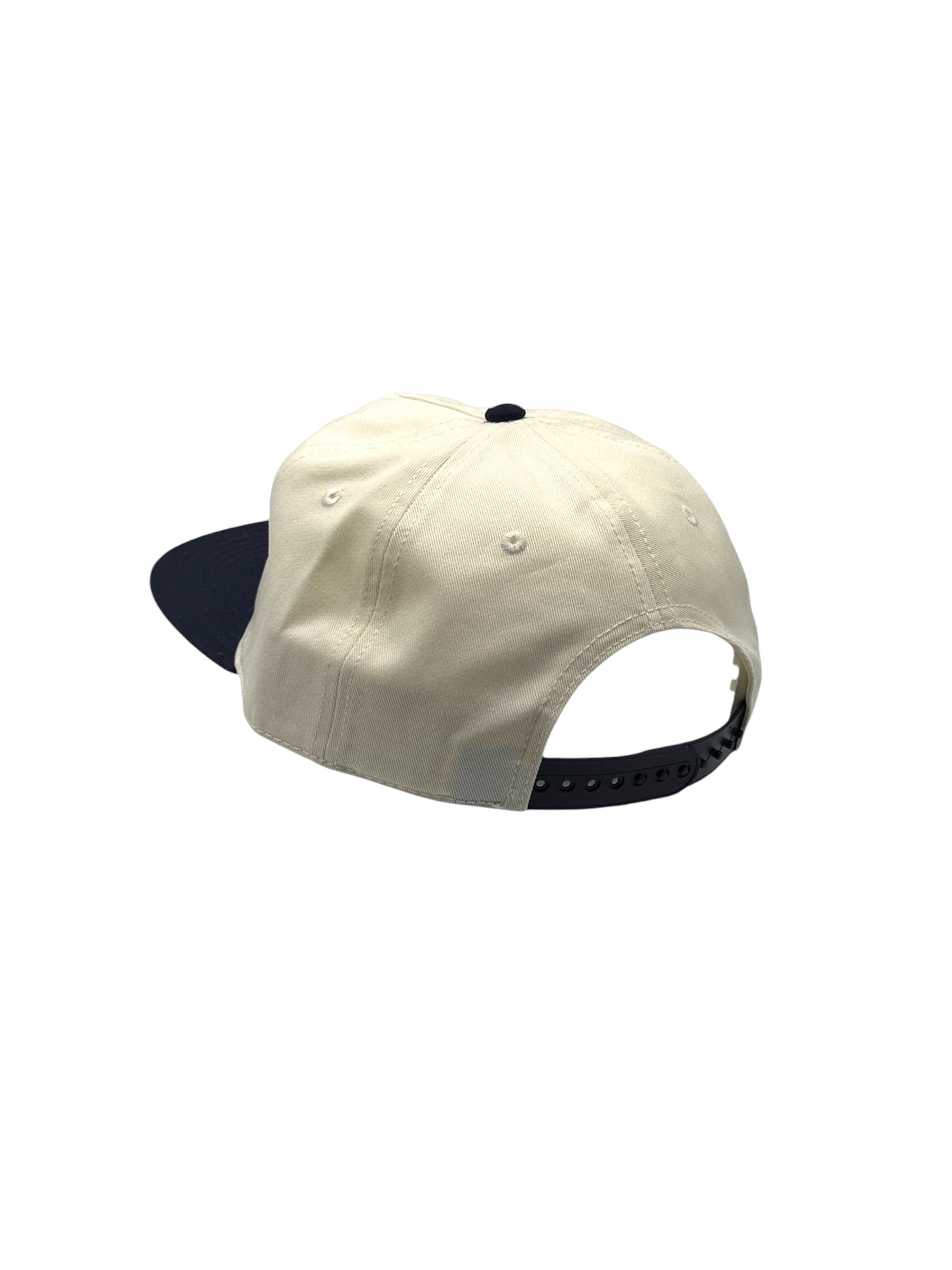 Vintage golfer printed two-tone hat angled view