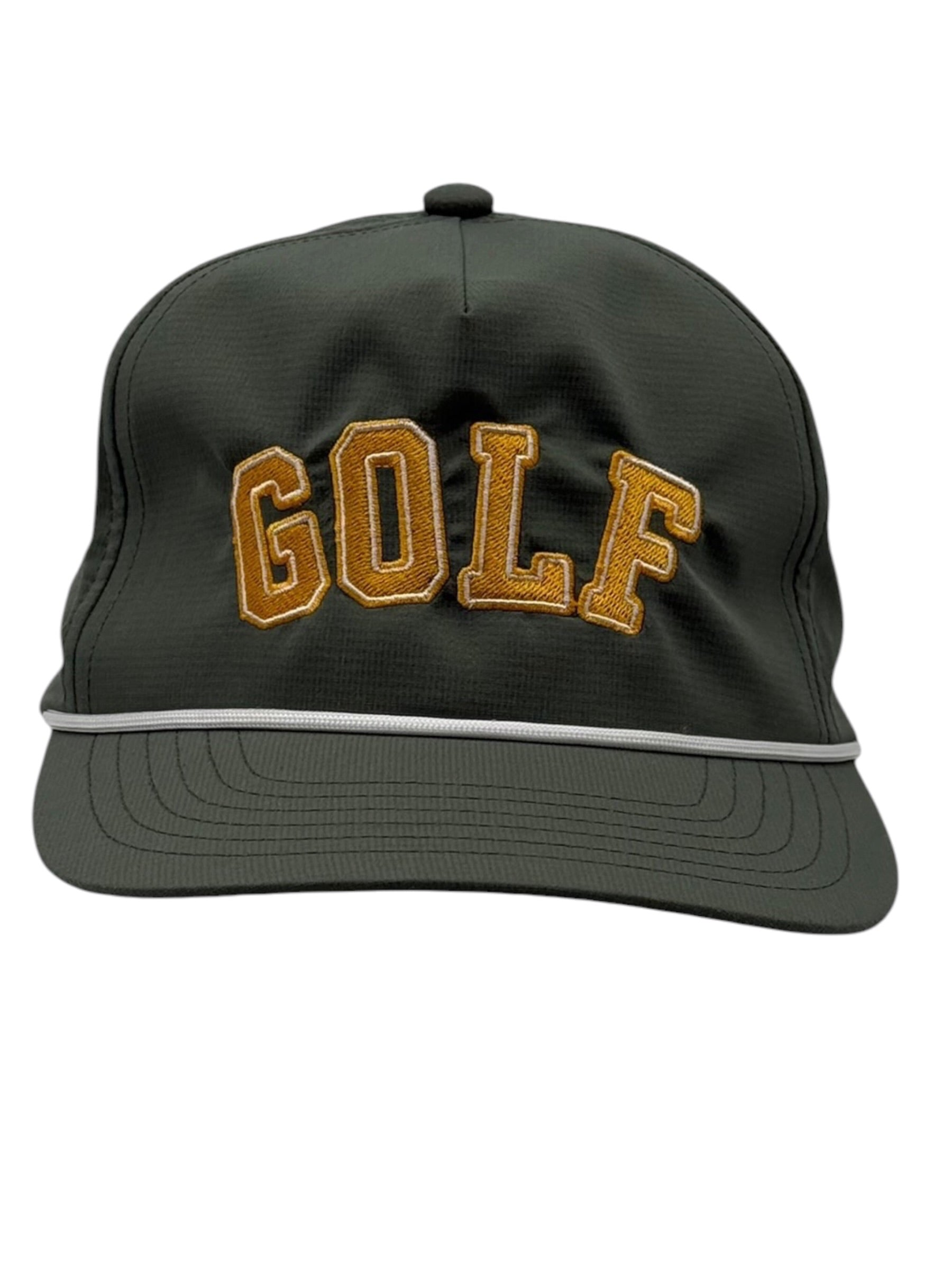 Golf Script moss golf hat angled view