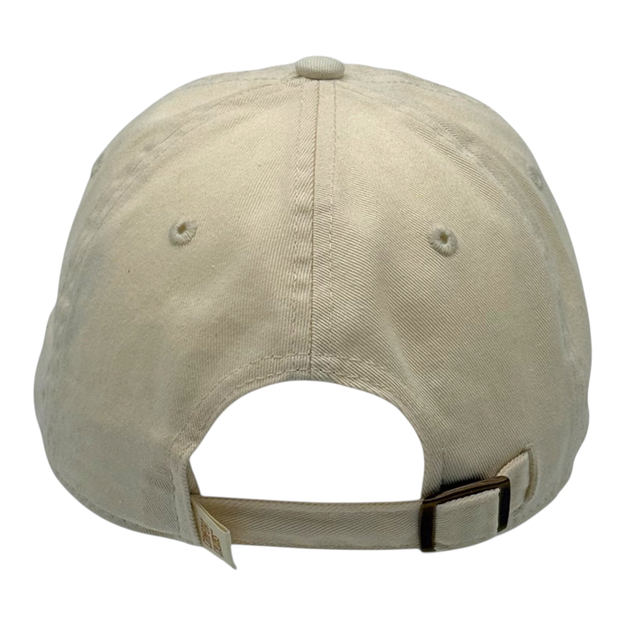 Coastal Golf ivory washed hat side view