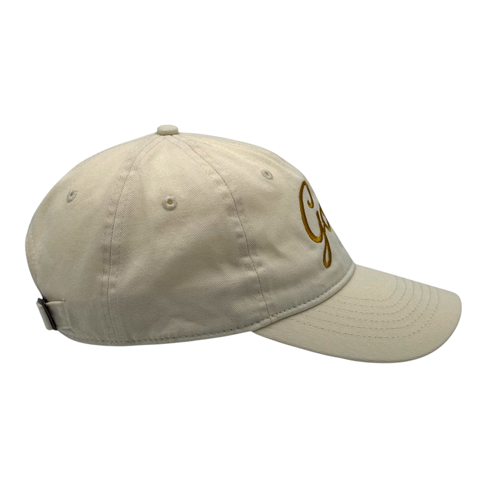 Coastal Golf ivory washed dad hat alternate angle