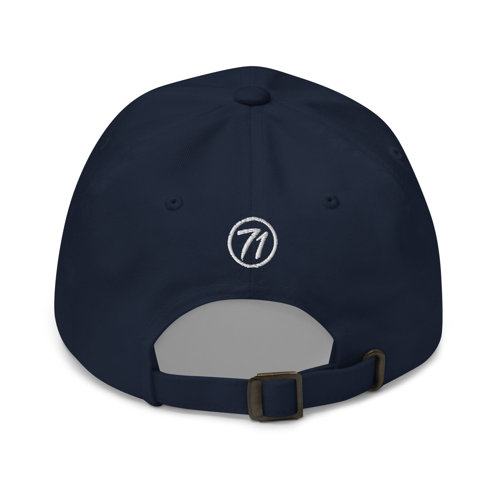 Every Shot Counts navy golf hat back view