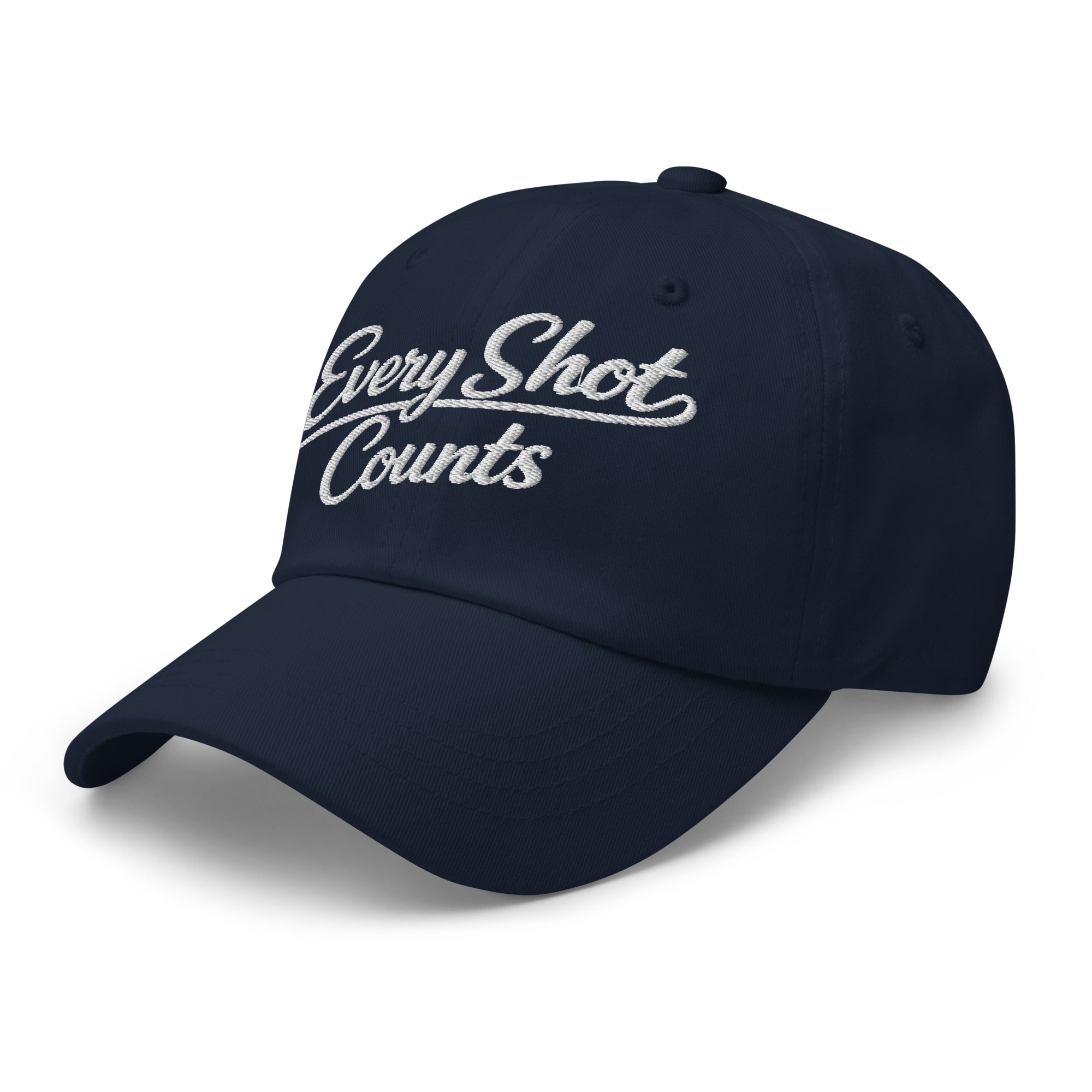 Every Shot Counts navy hat left-front angle