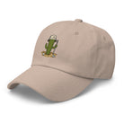 Golf Cactus stone dad hat, left-front view