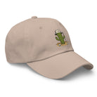 Golf Cactus stone dad hat, angled front view