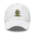 Golf Cactus dad hat in white, front view