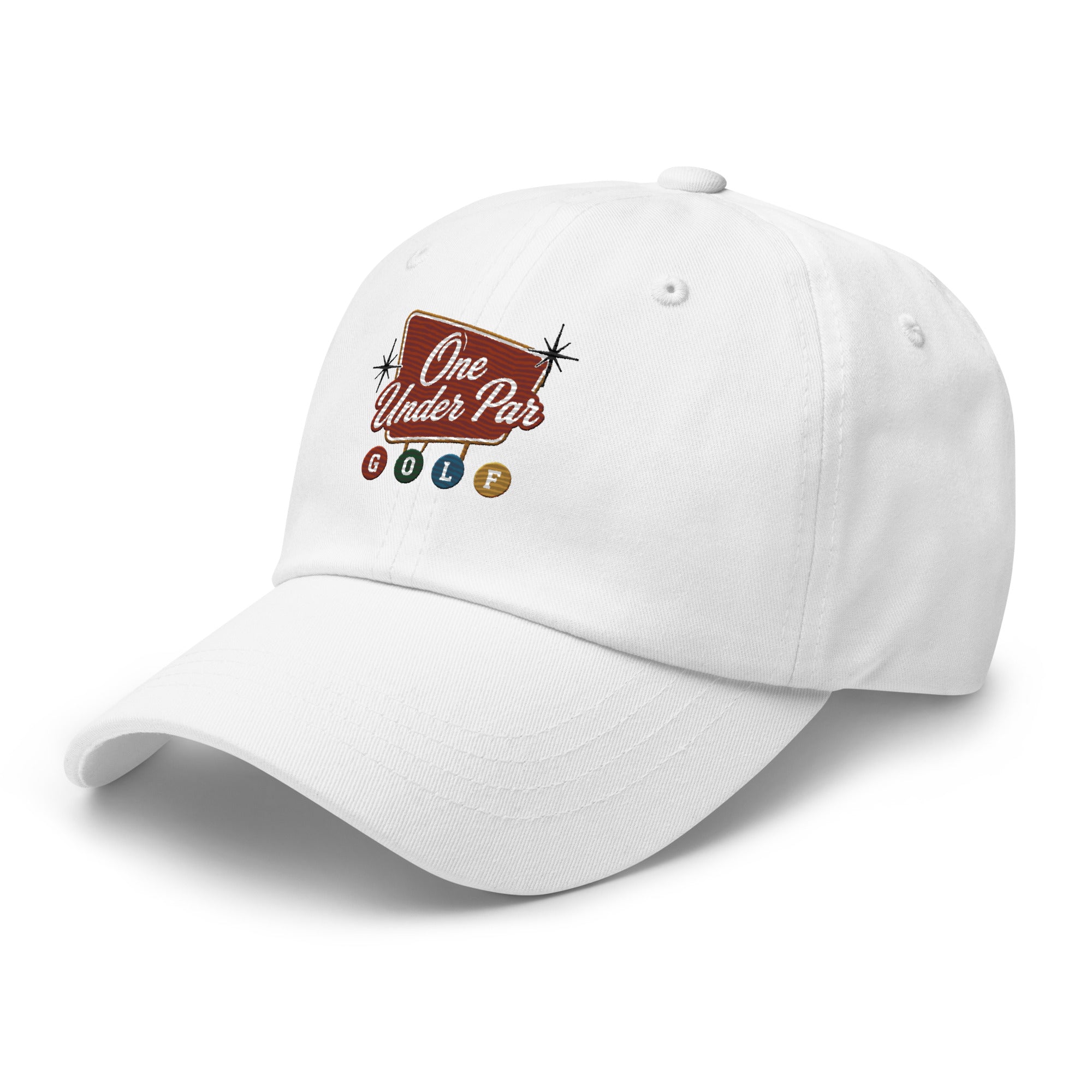 Vegas Style white hat left-front angle
