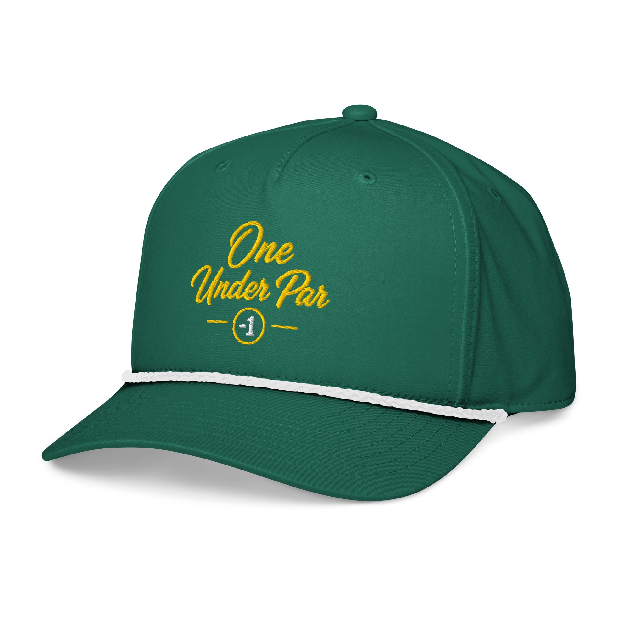 One Under Classic green and white hat left-front angle