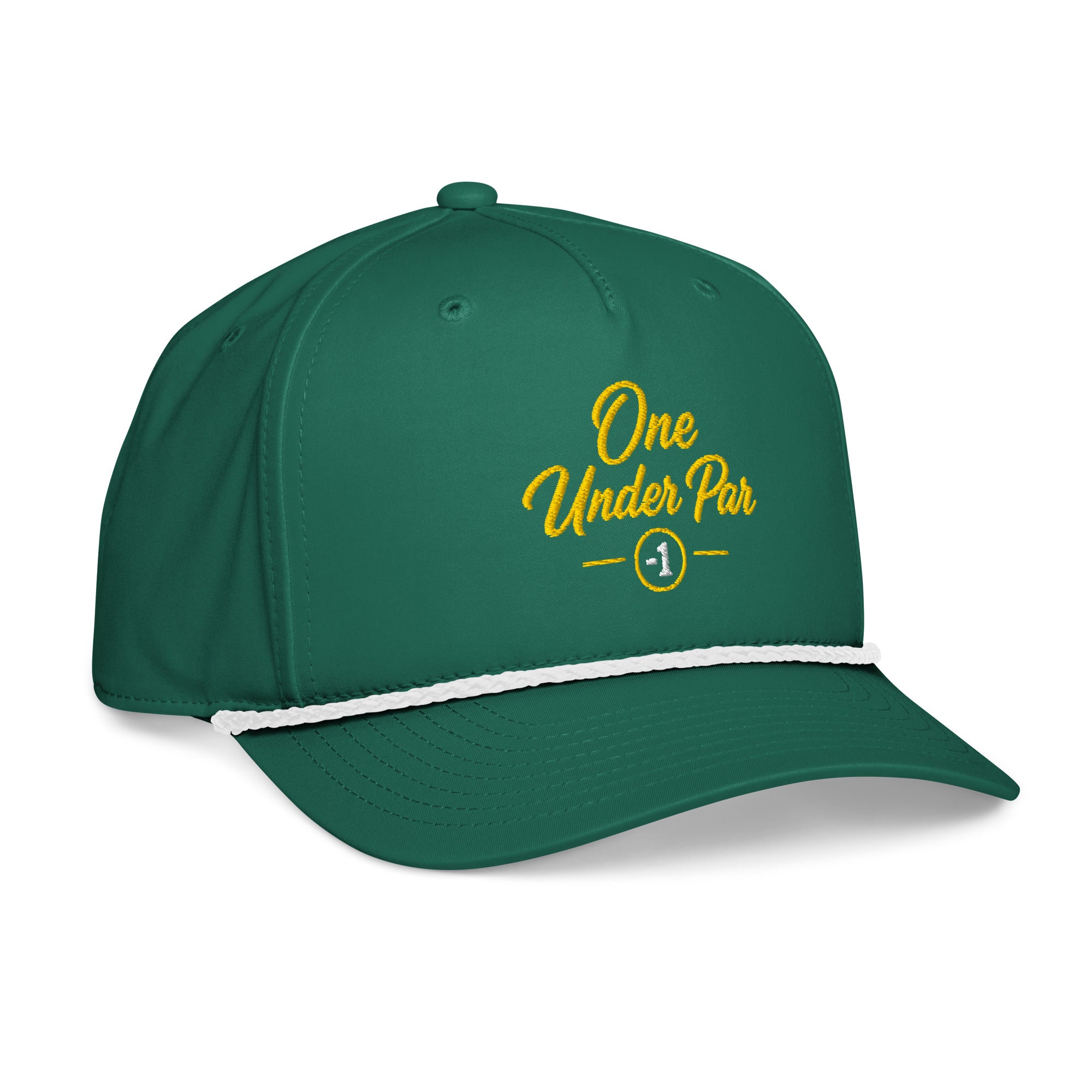 One Under Classic green and white hat right-front angle