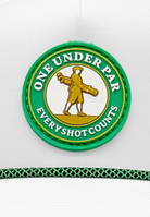 Golden Boy PVC patch, close-up