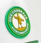 Golden Boy dimensional PVC patch, angled close-up