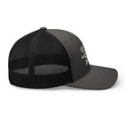 3 Putt Strut charcoal trucker hat, right profile