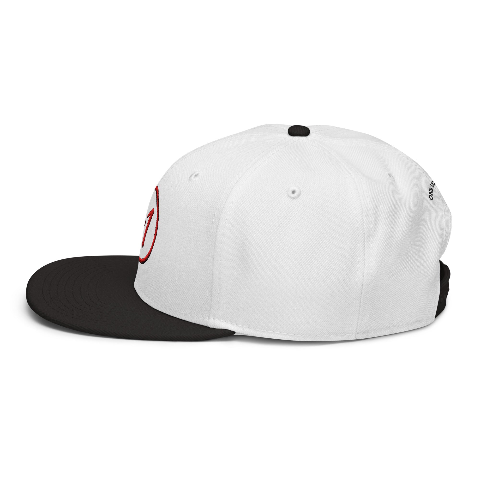 One Under -1 flatbill hat left-side view